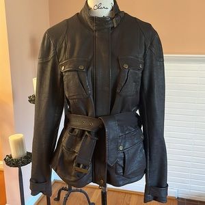 🌺Final Price w/$4.99 Shipping🌺Lauren Ralph Lauren Dark Brown Belted Jacket